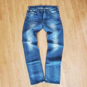 45rpm Indigo-Dyed Slim Straight Zip-Fly Jeans (W30) Made in Japan